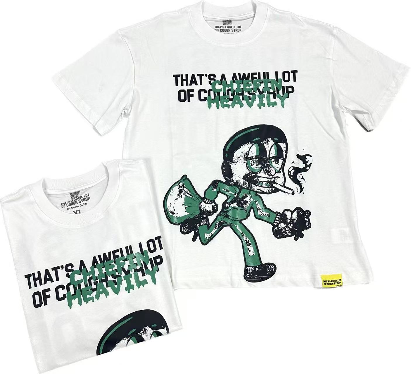 Top Quality 100% Cotton Men's Clothing Tshirts 300gsm Streetwear Puff Printing Tshirt for Men