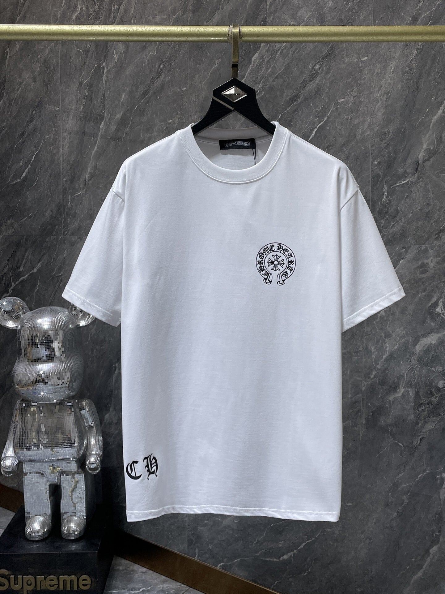 Men's Chrome Hearts Style Graphic Oversized T-Shirt Y2K Streetwear Cotton Short Sleeve Tee