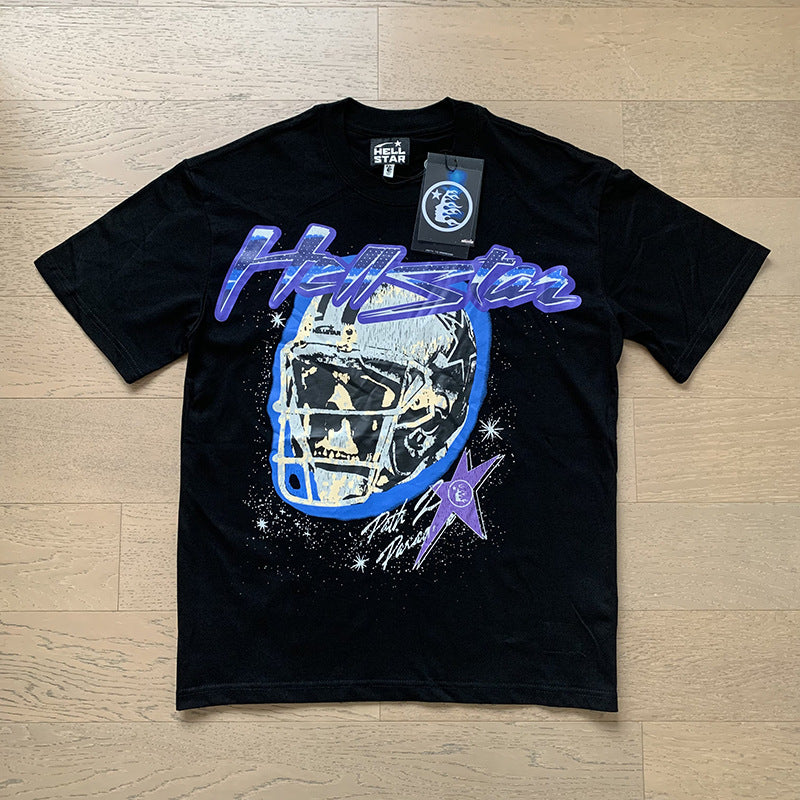 High Quality Men's T-shirts Fashion Trend Loose Thick Fabric Short Sleeve New T-shirt Big V T-shirt