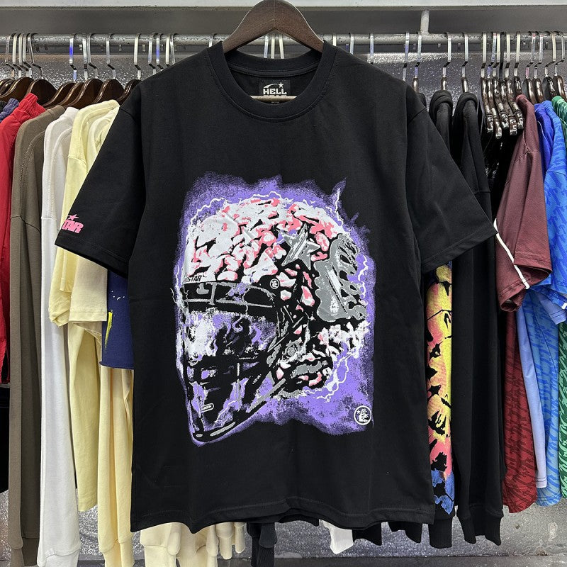 Top Quality Tshirts Men's Clothing 100% Cotton Sweatshirts Custom Logo Pullover Streetwear Puff Printing T-shirt Men