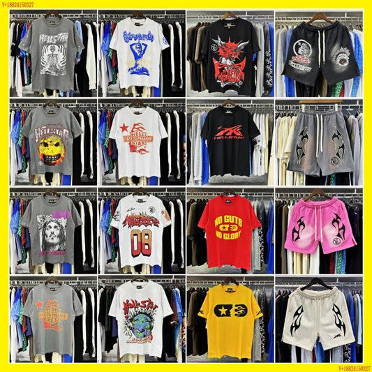 Top Quality Tshirts Men's Clothing 100% Cotton Sweatshirts Custom Logo Pullover Streetwear Puff Printing T-shirt Men