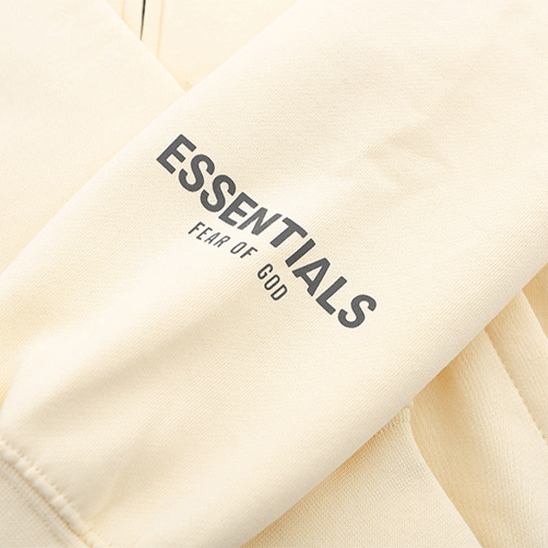 Wholesale High Quality 100% Cotton Hoodies Sweatshirts Oversized Flock Printing Heavyweight Fleece Ess Men Hoodie