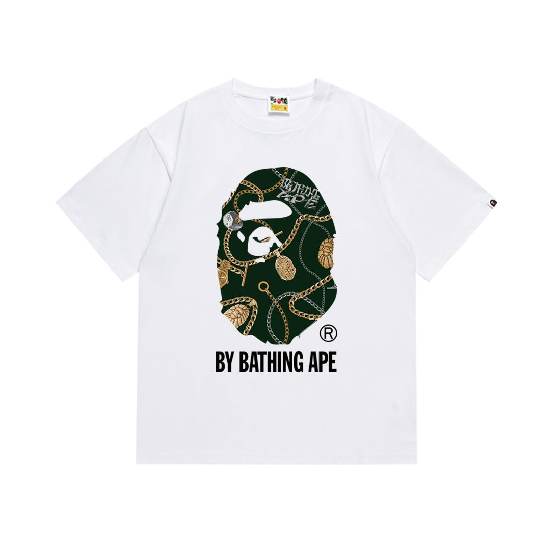 Bape Style Men's Ape Head Graphic Oversized T-Shirt, Premium Cotton Streetwear Tee, Hip Hop Casual Short Sleeve Top