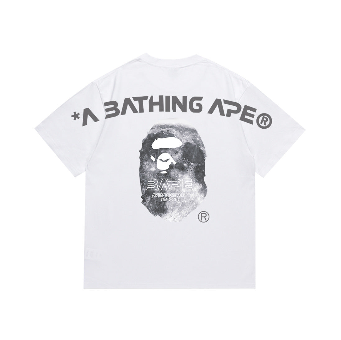Bape Style Men's Ape Head Graphic Oversized T-Shirt, Premium Cotton Streetwear Tee, Hip Hop Casual Short Sleeve Top