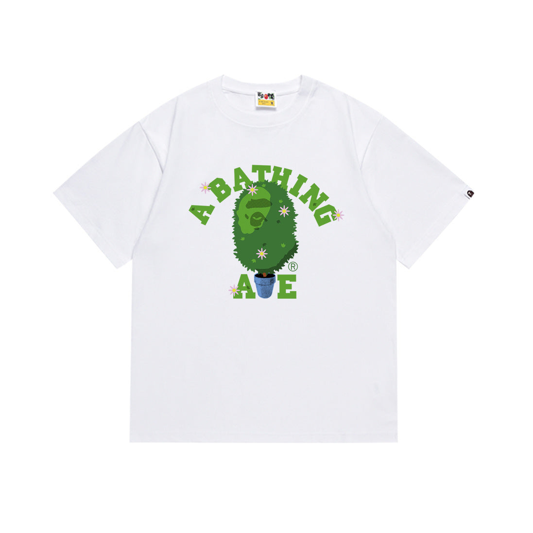 Bape Style Men's Ape Head Graphic Oversized T-Shirt, Premium Cotton Streetwear Tee, Hip Hop Casual Short Sleeve Top
