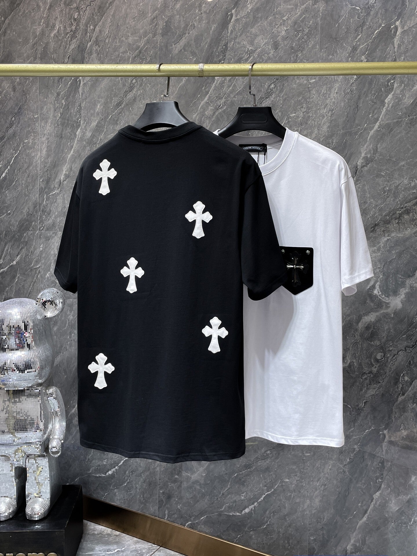 Men's Chrome Hearts Style Graphic Oversized T-Shirt Y2K Streetwear Cotton Short Sleeve Tee