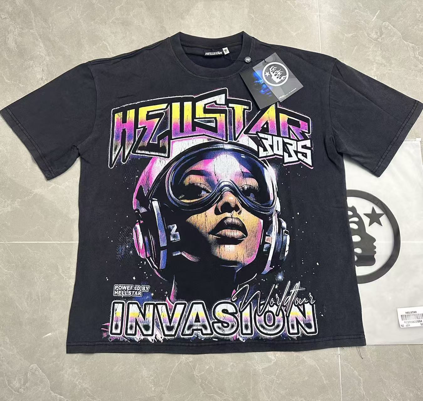 Top Quality Tshirts Men's Clothing Cotton Sweatshirts Pullover Streetwear Puff Printing T-shirt Men