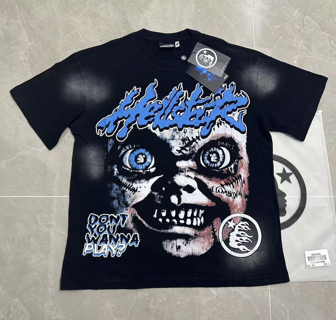 Top Quality Tshirts Men's Clothing Cotton Sweatshirts Pullover Streetwear Puff Printing T-shirt Men