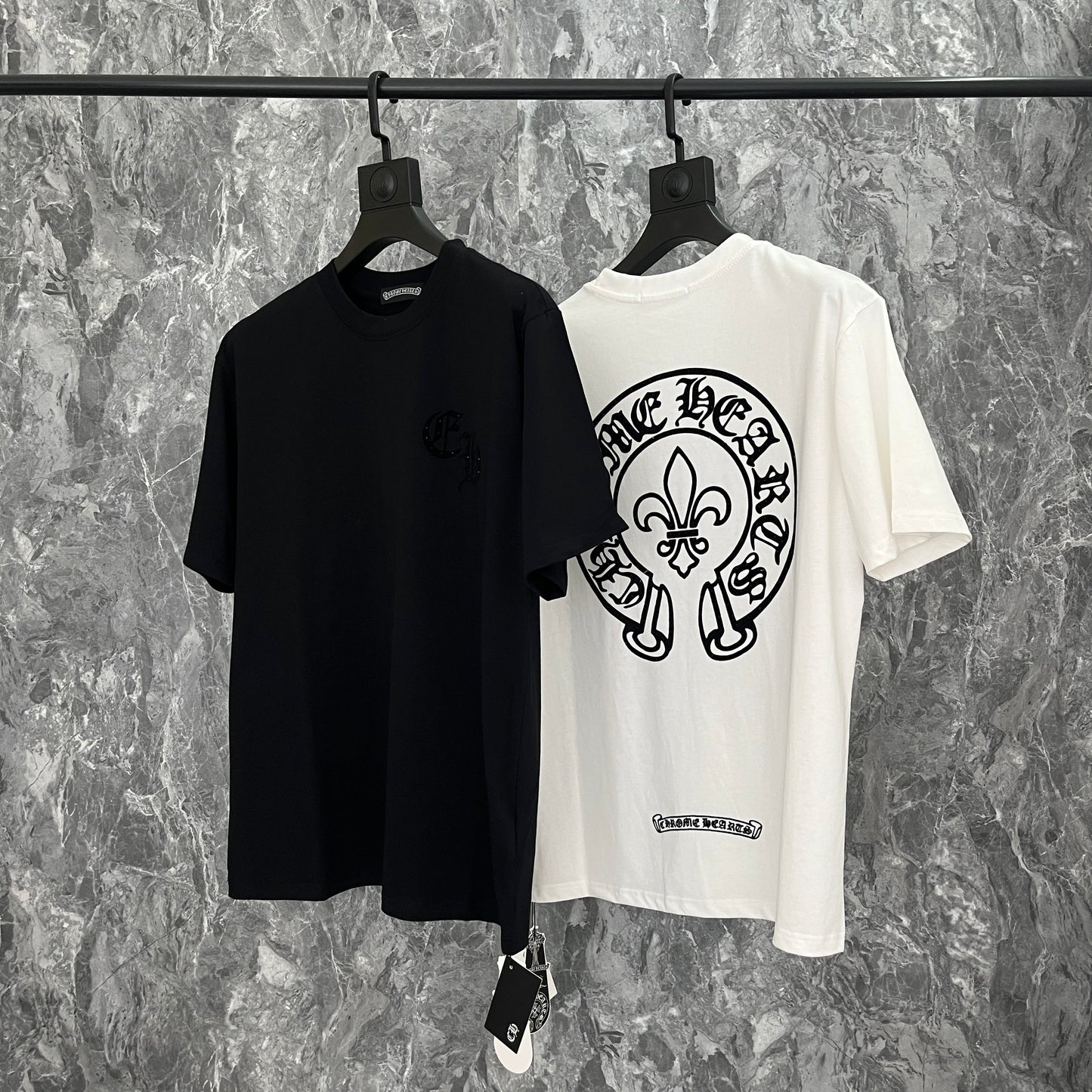 Men's Chrome Hearts Style Graphic Oversized T-Shirt Y2K Streetwear Cotton Short Sleeve Tee