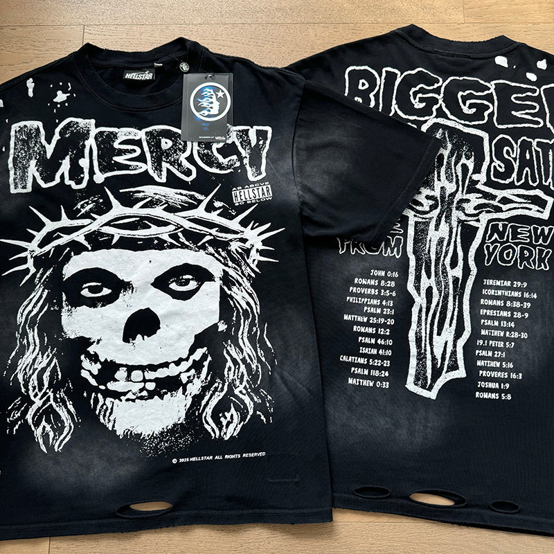 Top Quality Tshirts Men's Clothing Cotton Sweatshirts Pullover Streetwear Puff Printing T-shirt Men