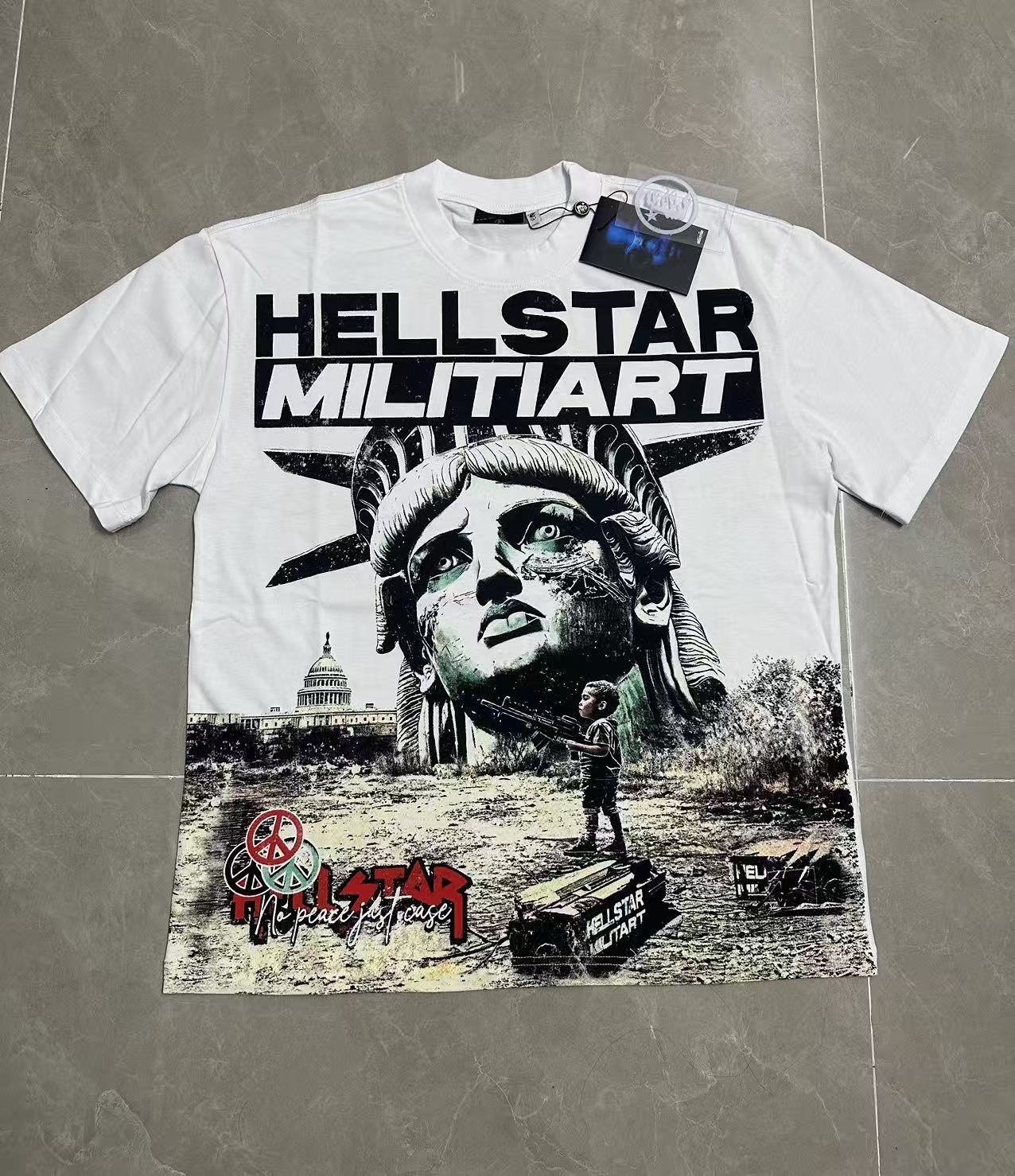 Top Quality Tshirts Men's Clothing Cotton Sweatshirts Pullover Streetwear Puff Printing T-shirt Men