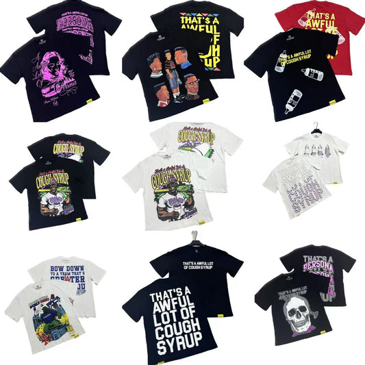 Top Quality 100% Cotton Men's Clothing Tshirts 300gsm Streetwear Puff Printing Tshirt for Men