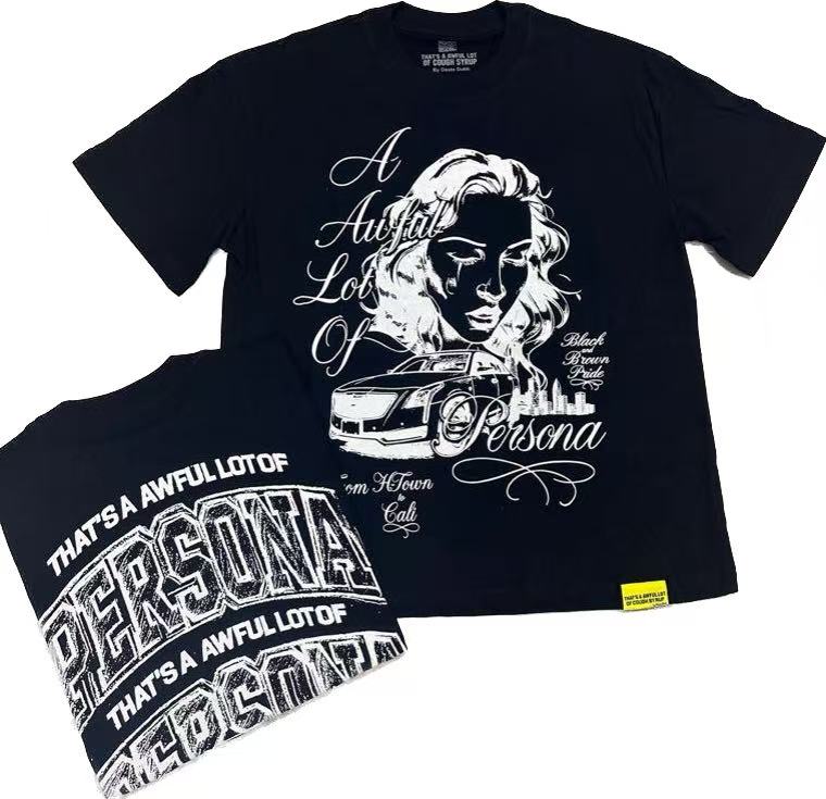 Top Quality 100% Cotton Men's Clothing Tshirts 300gsm Streetwear Puff Printing Tshirt for Men