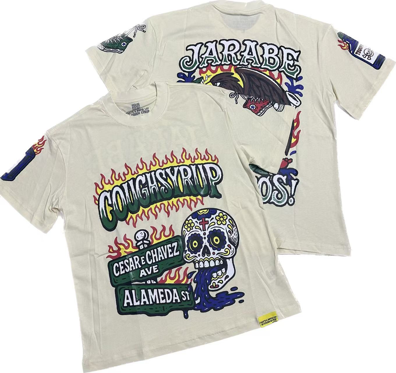 Top Quality 100% Cotton Men's Clothing Tshirts 300gsm Streetwear Puff Printing Tshirt for Men