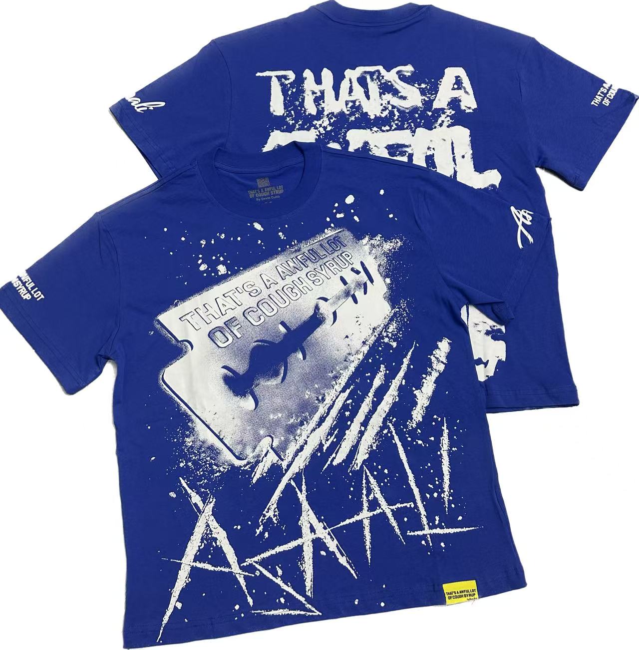 Top Quality 100% Cotton Men's Clothing Tshirts 300gsm Streetwear Puff Printing Tshirt for Men
