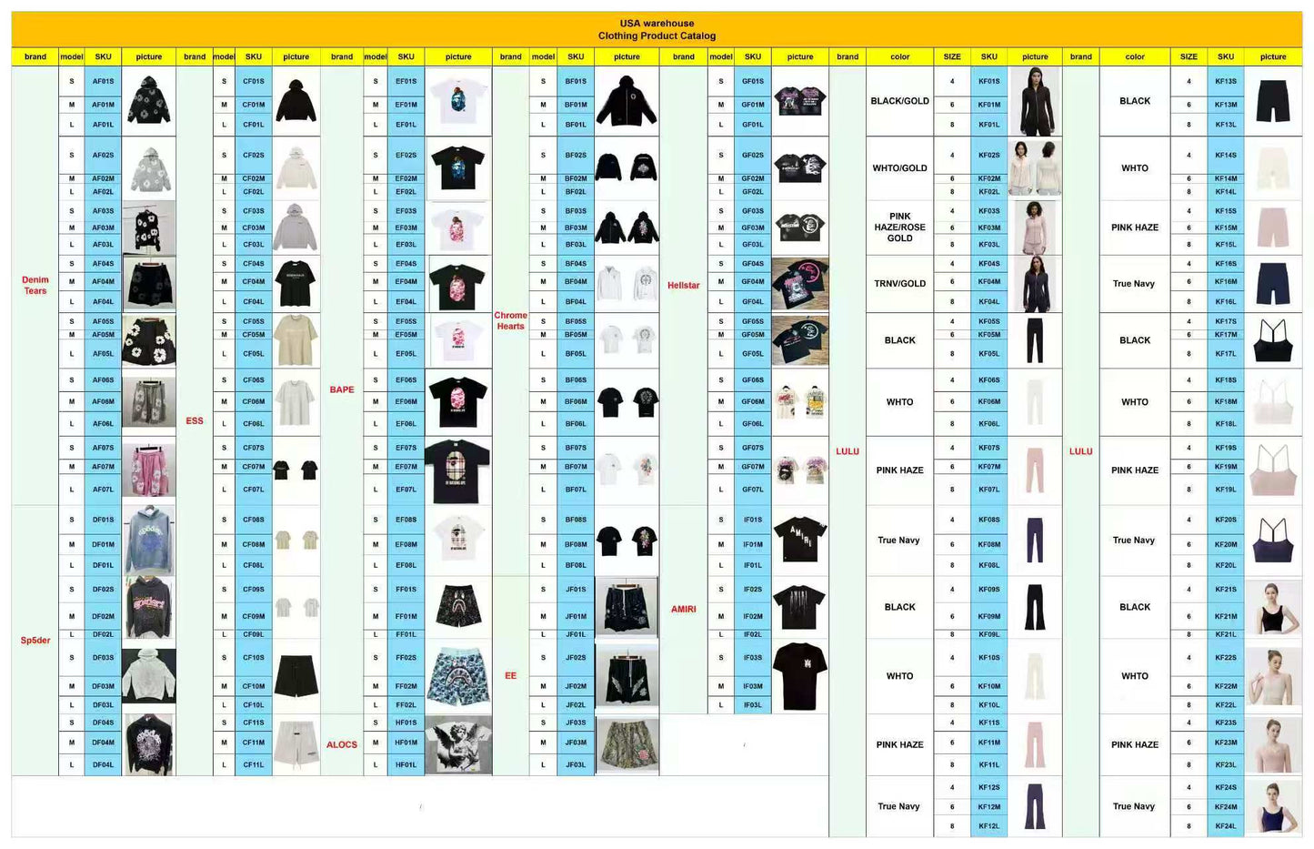 USA Warehouse 3-5 Days Shop premium streetwear and activewear — including T-shirts, hoodies, shorts, joggers, jackets, leggings, and sports bras.