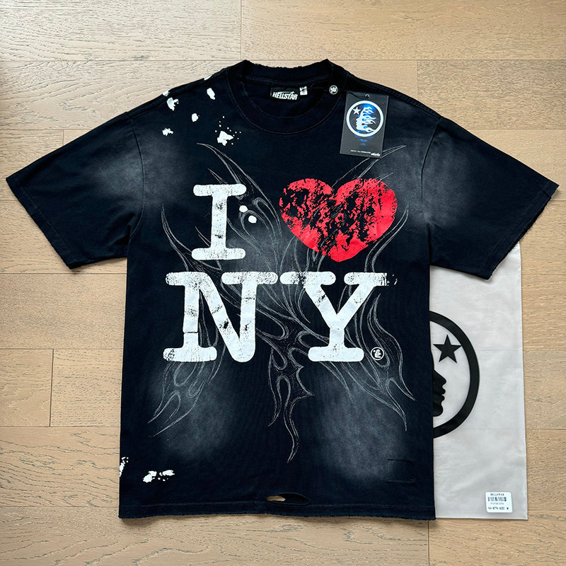 Top Quality Tshirts Men's Clothing Cotton Sweatshirts Pullover Streetwear Puff Printing T-shirt Men