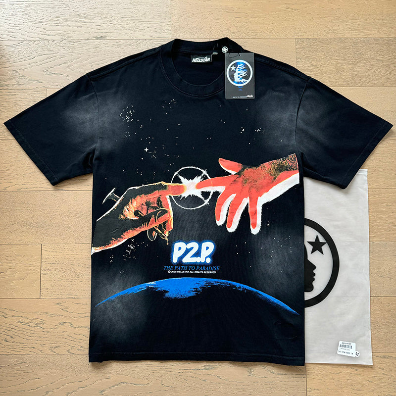 Top Quality Tshirts Men's Clothing Cotton Sweatshirts Pullover Streetwear Puff Printing T-shirt Men