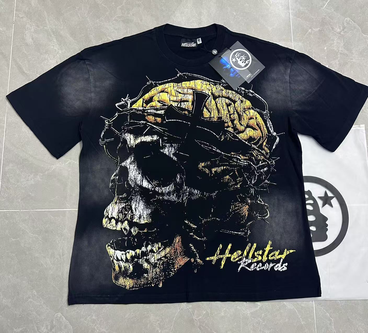 Top Quality Tshirts Men's Clothing Cotton Sweatshirts Pullover Streetwear Puff Printing T-shirt Men