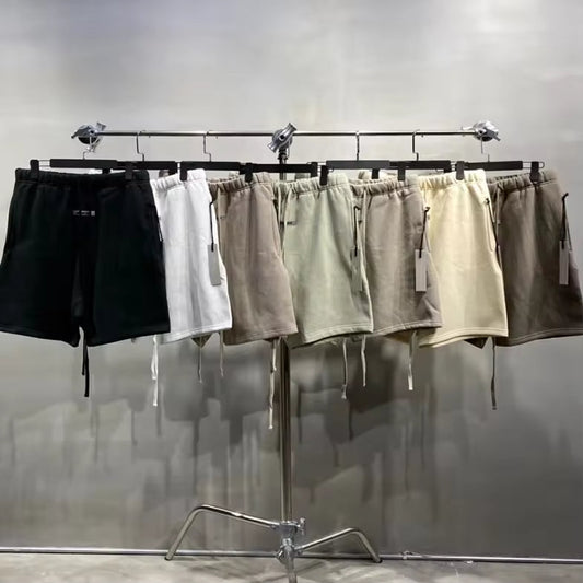 Men's Essentials Drawstring Sweat Shorts, Oversized Cotton Casual Streetwear Shorts for Summer