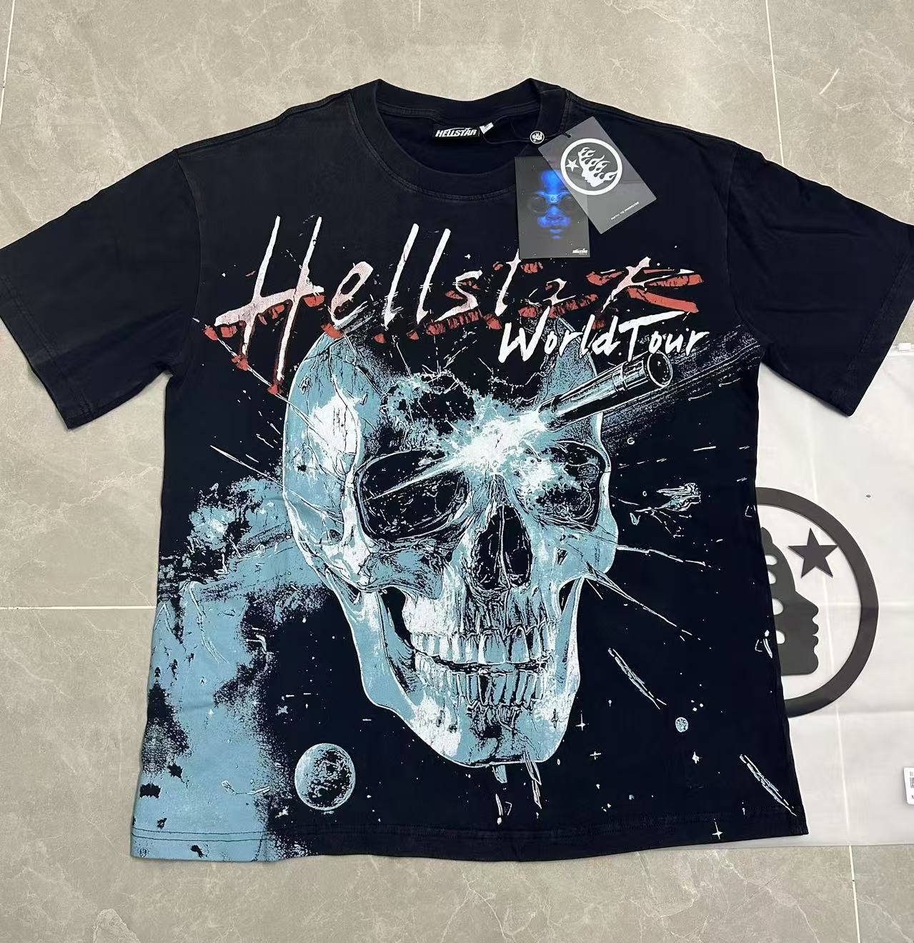 Top Quality Tshirts Men's Clothing Cotton Sweatshirts Pullover Streetwear Puff Printing T-shirt Men