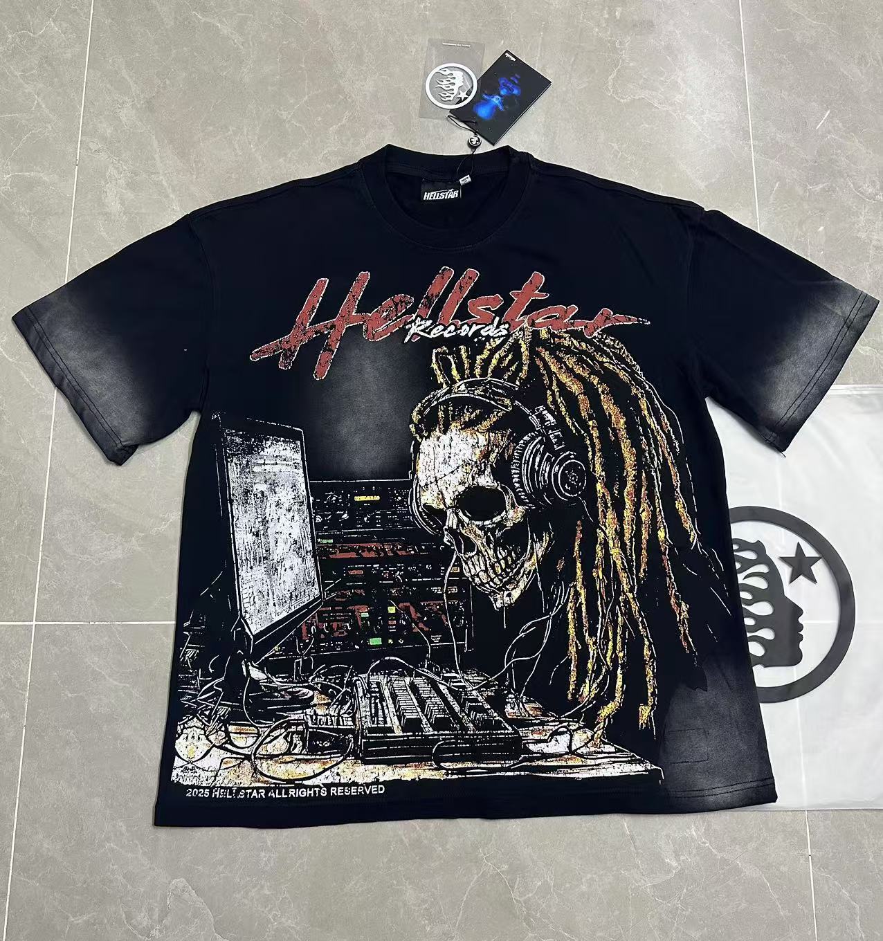 Top Quality Tshirts Men's Clothing Cotton Sweatshirts Pullover Streetwear Puff Printing T-shirt Men