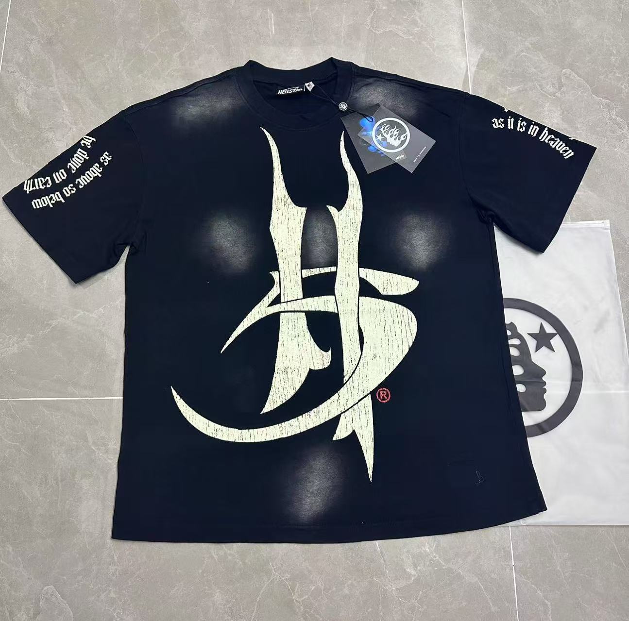 Top Quality Tshirts Men's Clothing Cotton Sweatshirts Pullover Streetwear Puff Printing T-shirt Men