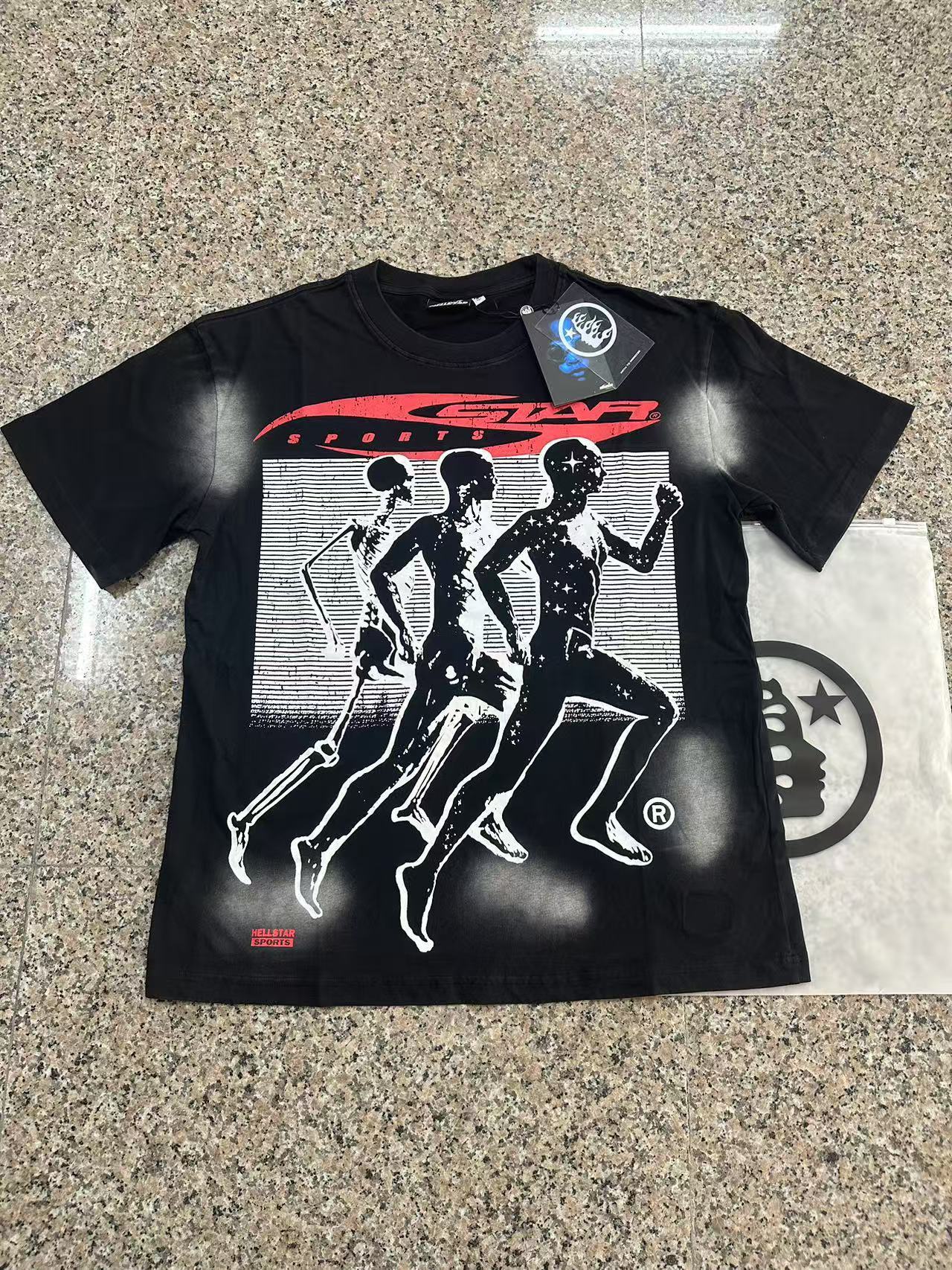 Top Quality Tshirts Men's Clothing Cotton Sweatshirts Pullover Streetwear Puff Printing T-shirt Men