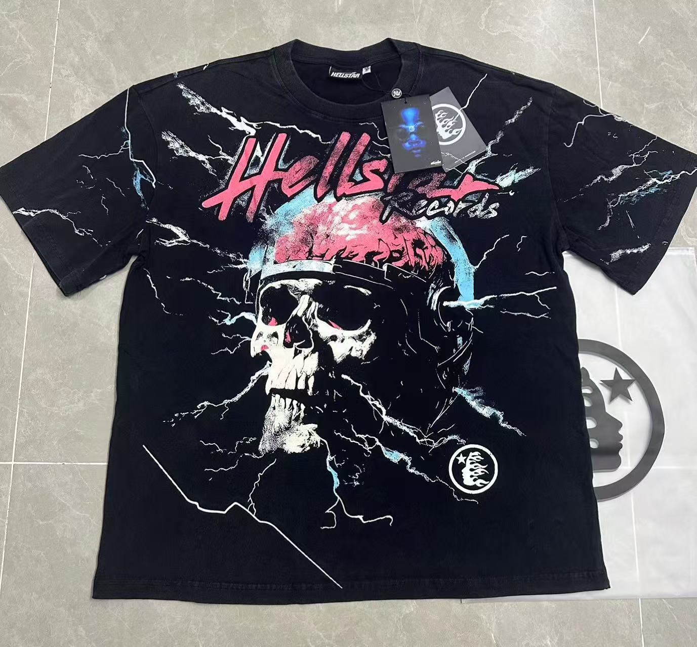 Top Quality Tshirts Men's Clothing Cotton Sweatshirts Pullover Streetwear Puff Printing T-shirt Men