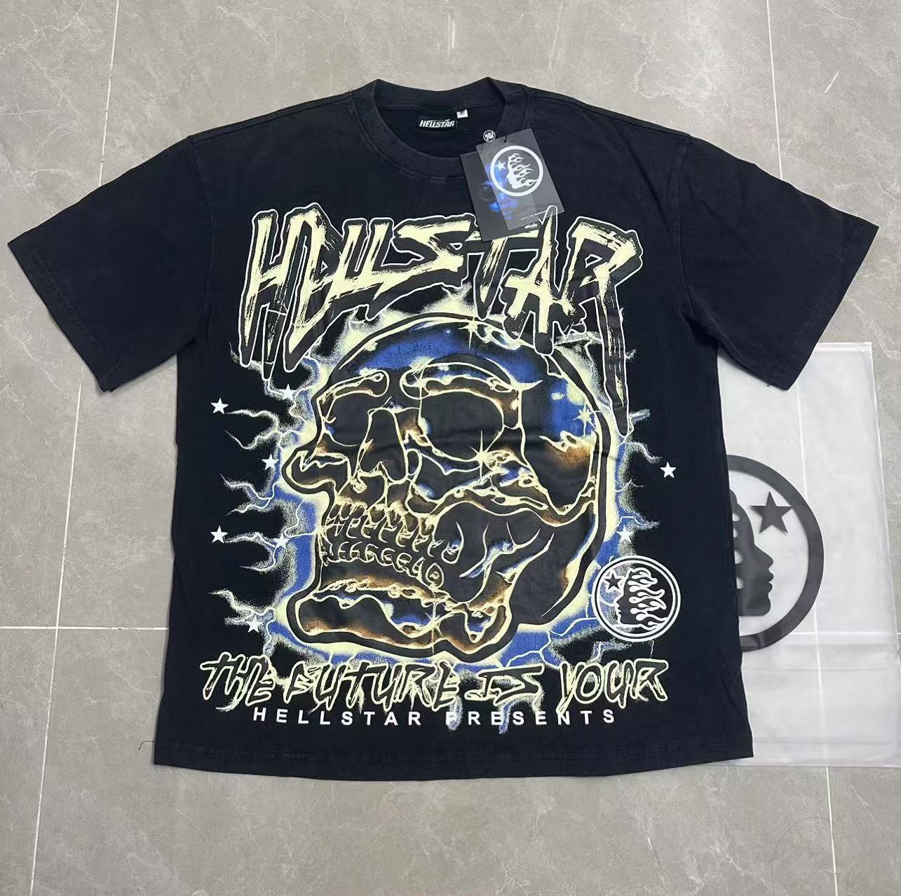 Top Quality Tshirts Men's Clothing Cotton Sweatshirts Pullover Streetwear Puff Printing T-shirt Men