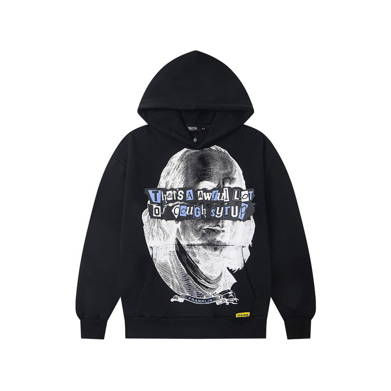 Factory Wholesale 100% Cotton Hoodies Sweatshirts Oversized Flock Printing Heavyweight Fleece That's Awful Men Hoodie