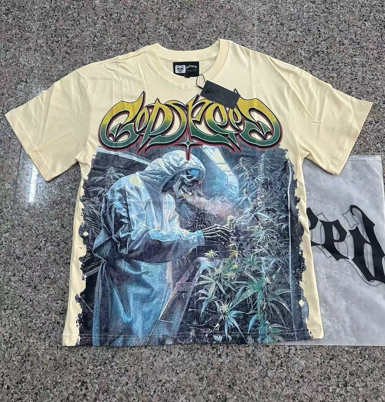 Top Quality Tshirts Men's Clothing Cotton Sweatshirts Pullover Streetwear Puff Printing T-shirt Men