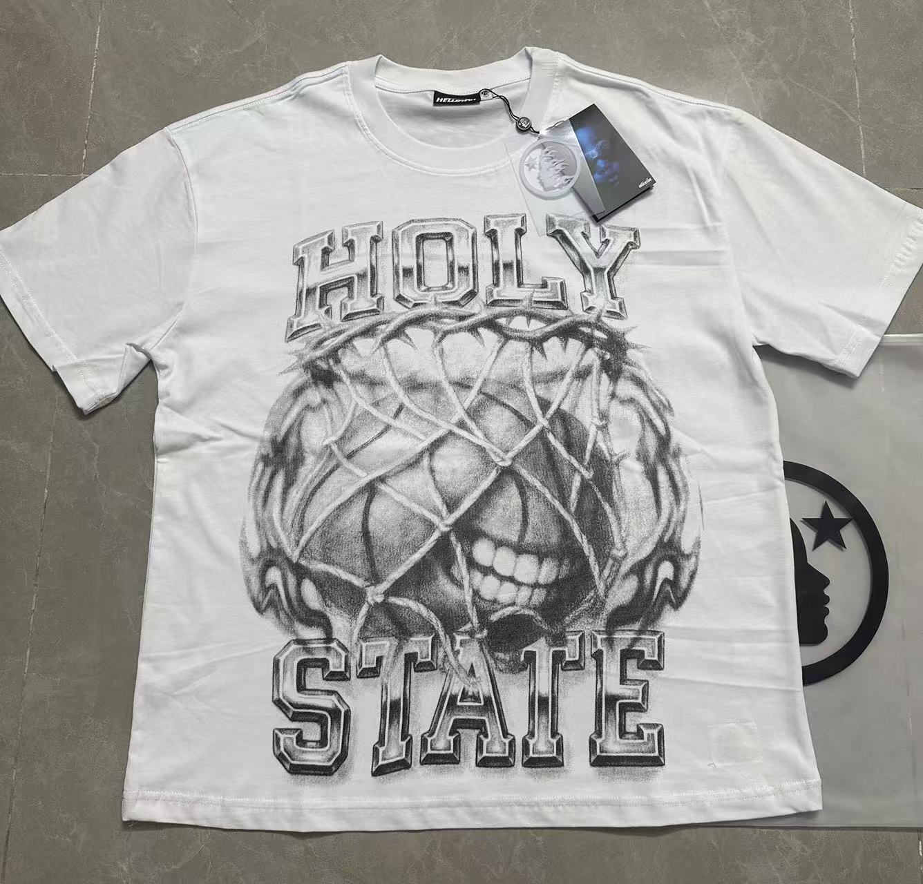 Top Quality Tshirts Men's Clothing Cotton Sweatshirts Pullover Streetwear Puff Printing T-shirt Men