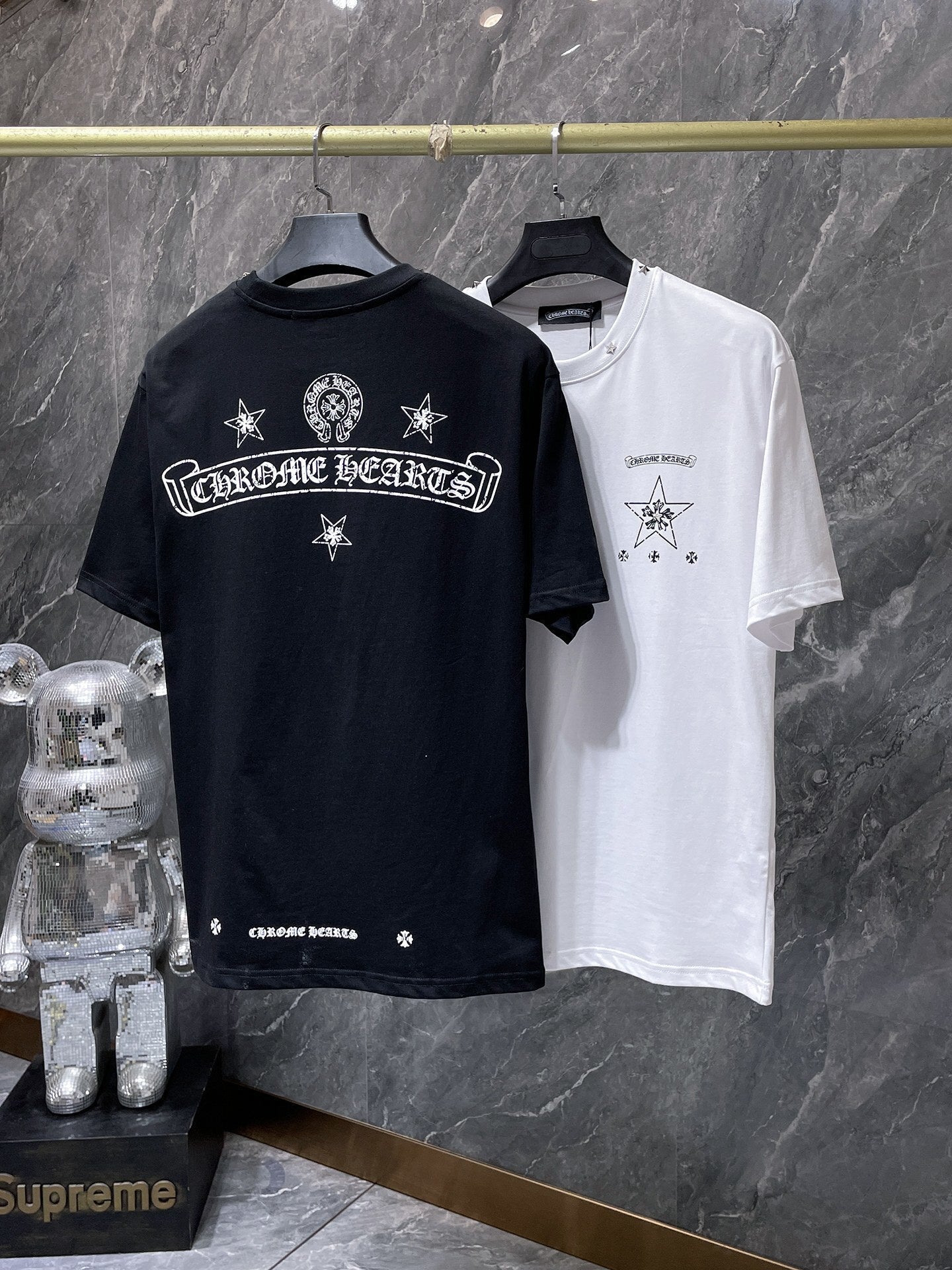 Men's Chrome Hearts Style Graphic Oversized T-Shirt Y2K Streetwear Cotton Short Sleeve Tee