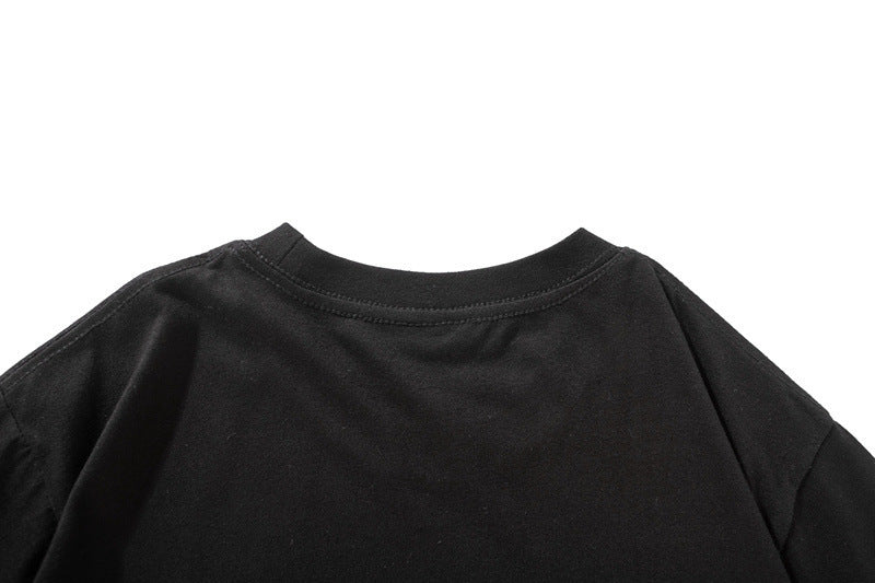 Bape Style Ape Head Graphic Print Short Sleeve T-Shirt, Men's Streetwear Oversized Cotton Tee, Hip Hop Casual Top