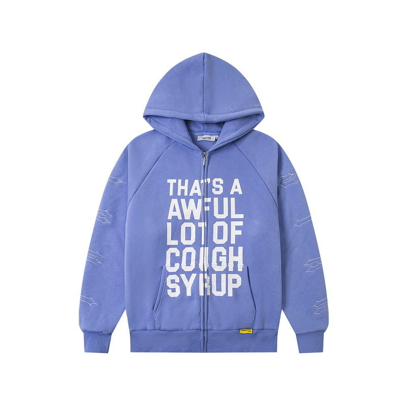 Factory Wholesale 100% Cotton Hoodies Sweatshirts Oversized Flock Printing Heavyweight Fleece That's Awful Men Hoodie