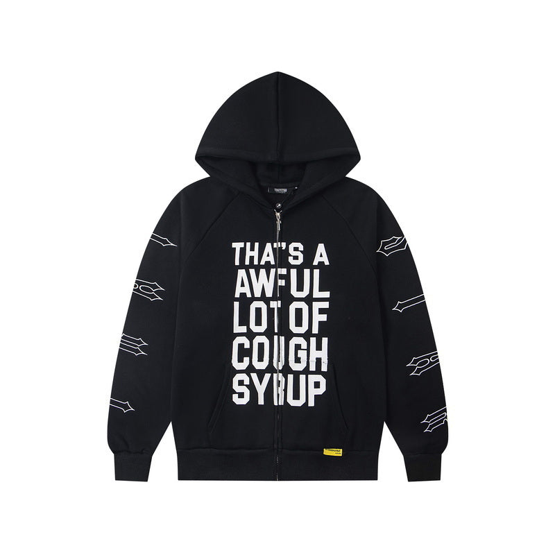 Factory Wholesale 100% Cotton Hoodies Sweatshirts Oversized Flock Printing Heavyweight Fleece That's Awful Men Hoodie
