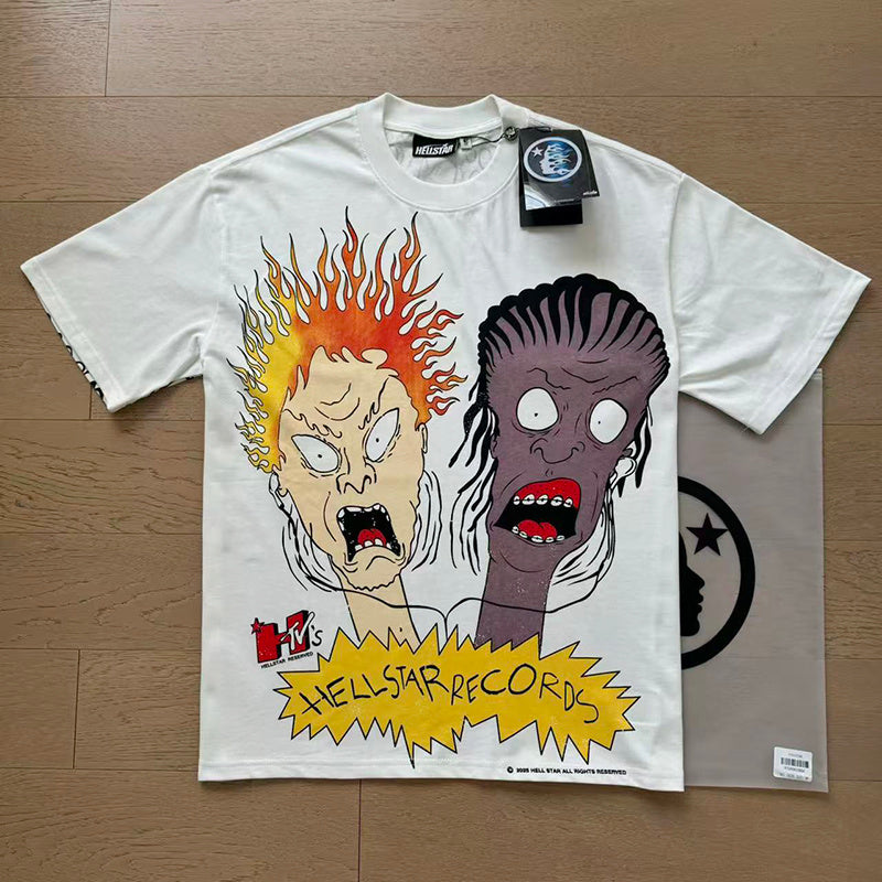 Top Quality Tshirts Men's Clothing Cotton Sweatshirts Pullover Streetwear Puff Printing T-shirt Men