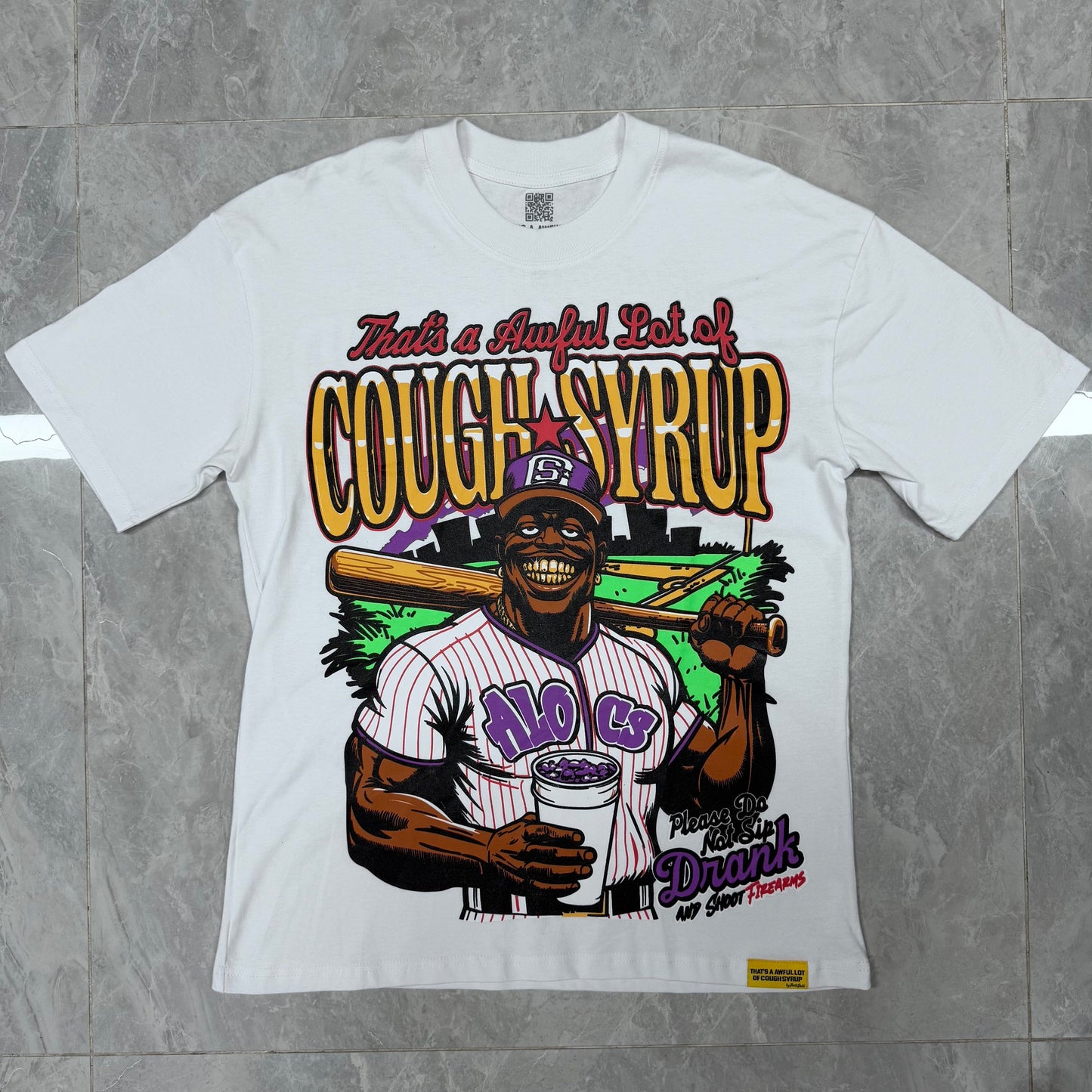 Top Quality Oversized Short Sleeve T-Shirts 100% Cotton Men's Clothing THAT'S a AWFUL LOT of COUGH SYRUP T Shirts for Men