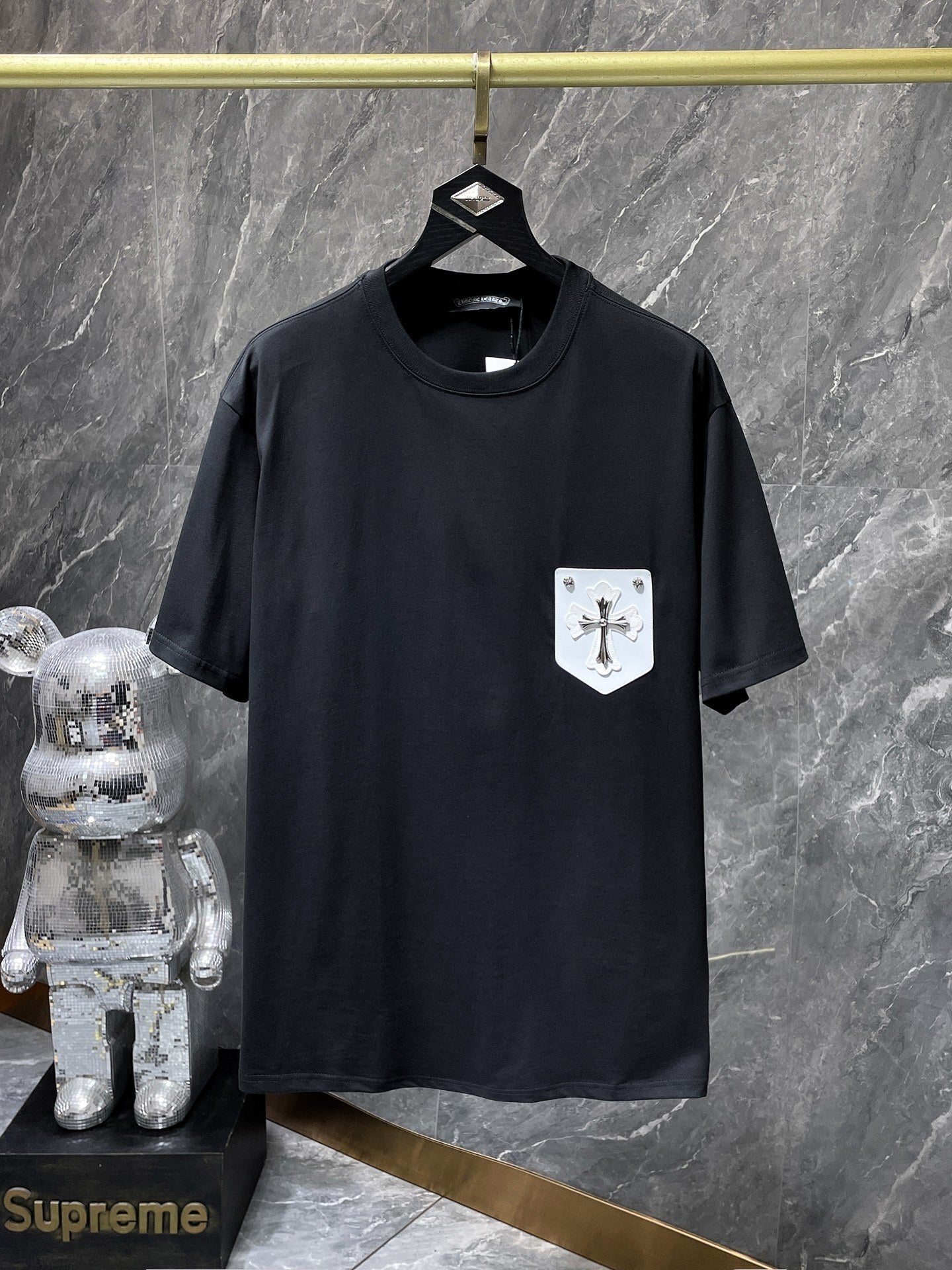 Men's Chrome Hearts Style Graphic Oversized T-Shirt Y2K Streetwear Cotton Short Sleeve Tee