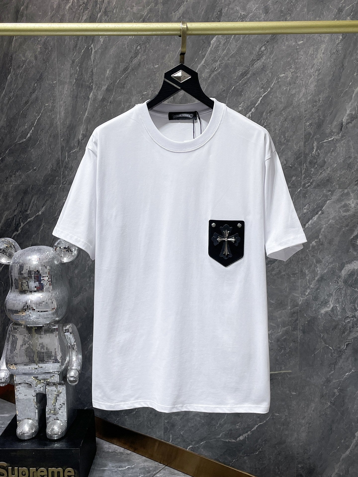 Men's Chrome Hearts Style Graphic Oversized T-Shirt Y2K Streetwear Cotton Short Sleeve Tee