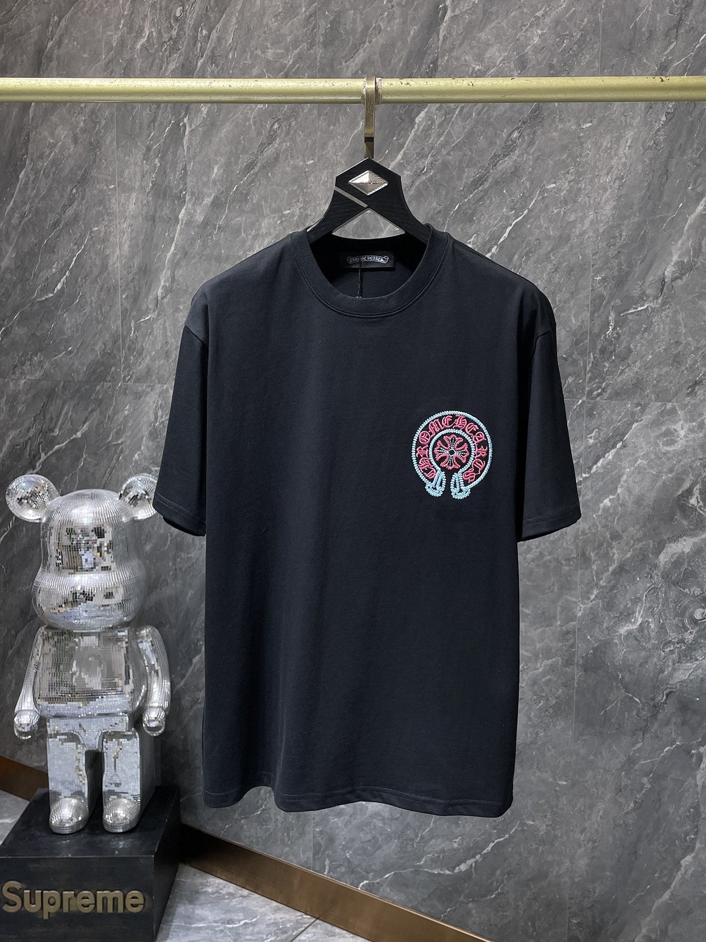 Men's Chrome Hearts Style Graphic Oversized T-Shirt Y2K Streetwear Cotton Short Sleeve Tee