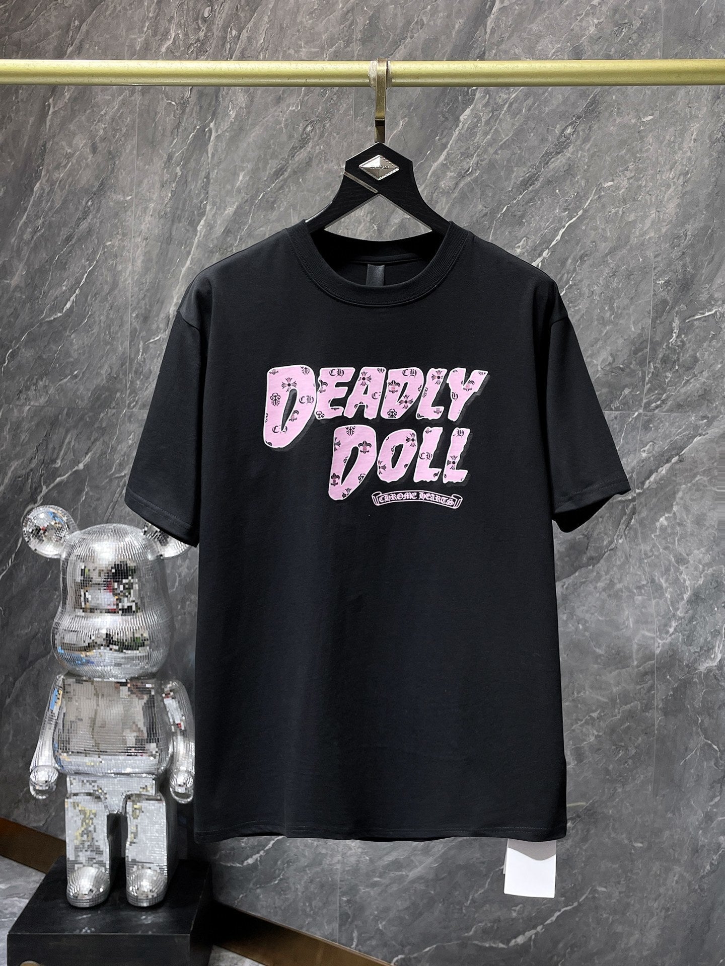 Men's Chrome Hearts Style Graphic Oversized T-Shirt Y2K Streetwear Cotton Short Sleeve Tee