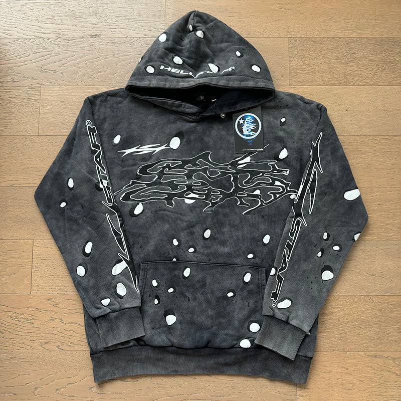 Top Quality 100% Cotton Puff Printing 430gsm Hoodies Sweatshirts Graphic Hoodies Casual Men Pullover Hoodie