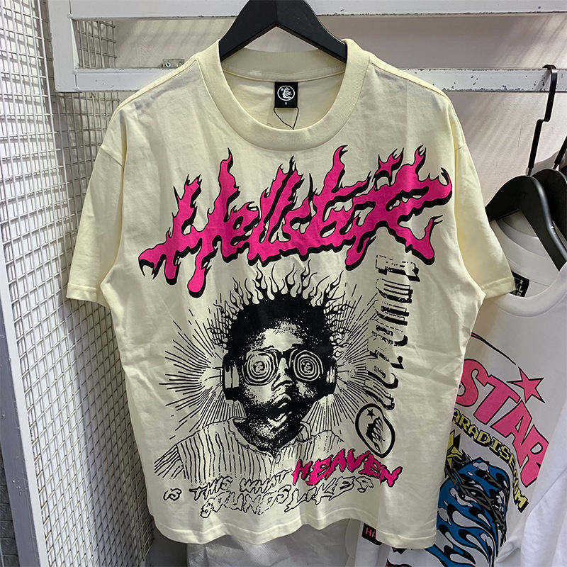 High Quality Men's T-shirts Fashion Trend Loose Thick Fabric Short Sleeve New T-shirt Big V T-shirt