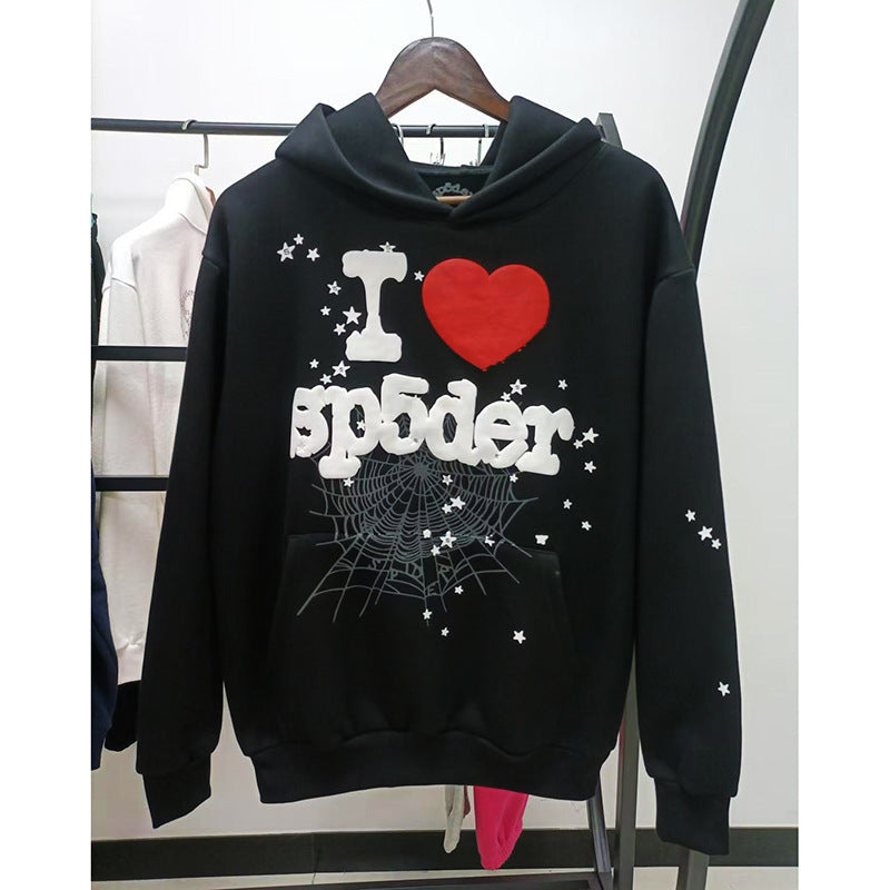 Custom Logo Top Quality 100% Cotton Puff Printing 430gsm Hoodies Sweatshirts Graphic Hoodies Y2K Casual Men Pullover Hoodie