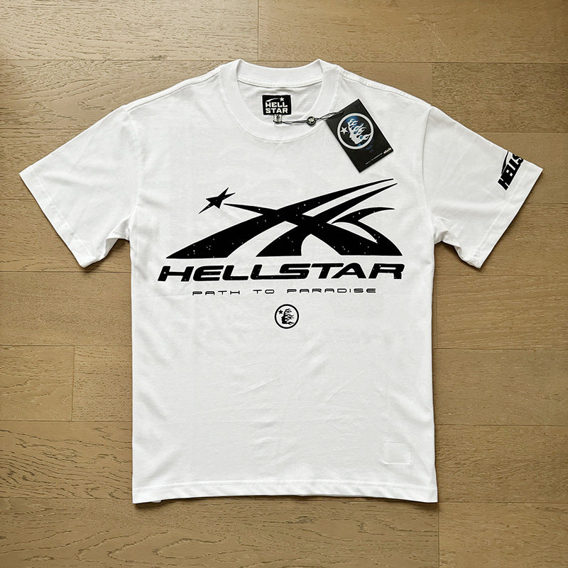 High Quality Men's T-shirts Fashion Trend Loose Thick Fabric Short Sleeve New T-shirt Big V T-shirt