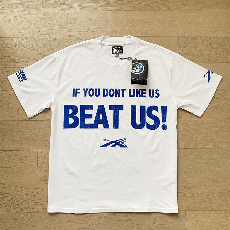High Quality Men's T-shirts Fashion Trend Loose Thick Fabric Short Sleeve New T-shirt Big V T-shirt