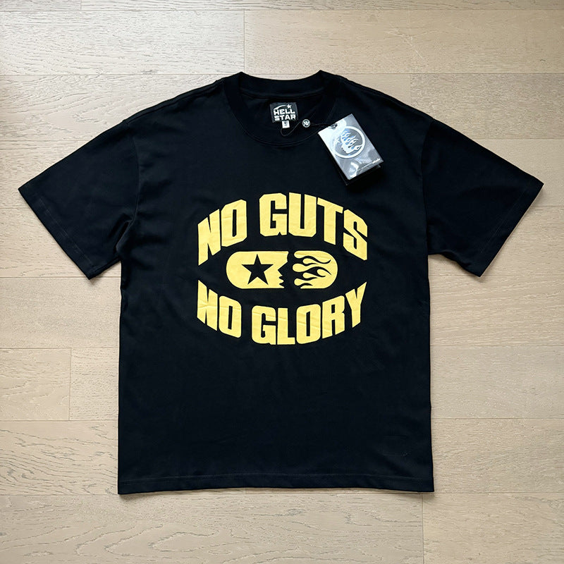 High Quality Men's T-shirts Fashion Trend Loose Thick Fabric Short Sleeve New T-shirt Big V T-shirt