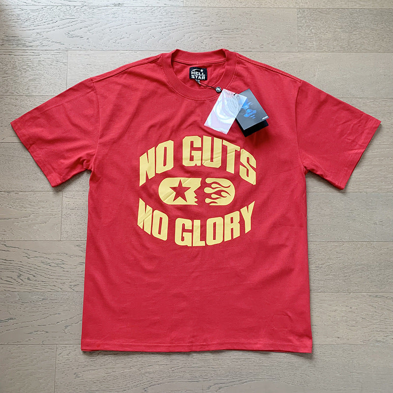 High Quality Men's T-shirts Fashion Trend Loose Thick Fabric Short Sleeve New T-shirt Big V T-shirt